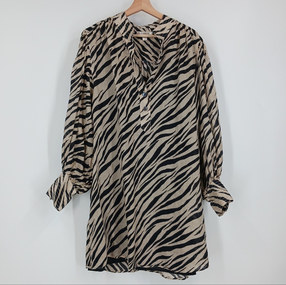 Banana Republic Ramie Zebra Print Dress - Picture 2 of 9